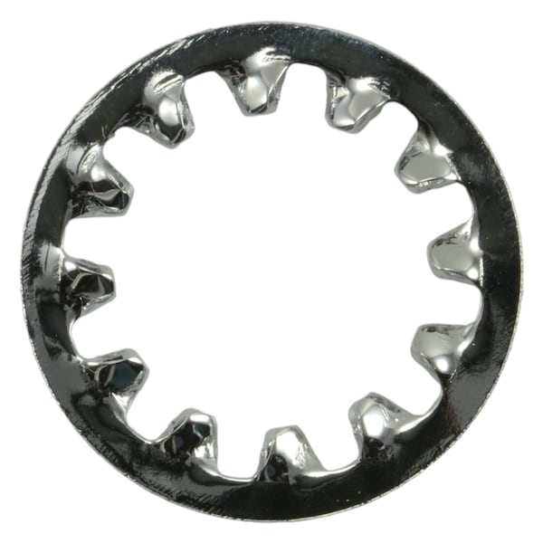 Midwest Fastener Internal Tooth Lock Washer, For Screw Size 5/8 in Steel, Chrome Plated Finish, 10 PK 74392 - main